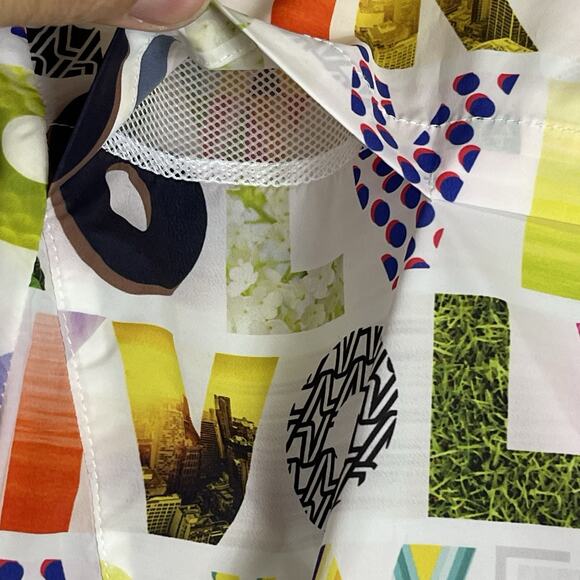 Volvik Jacket Womens 90 White Graphic Print Full Zip Golf Short Sleeve Vented - Picture 10 of 12